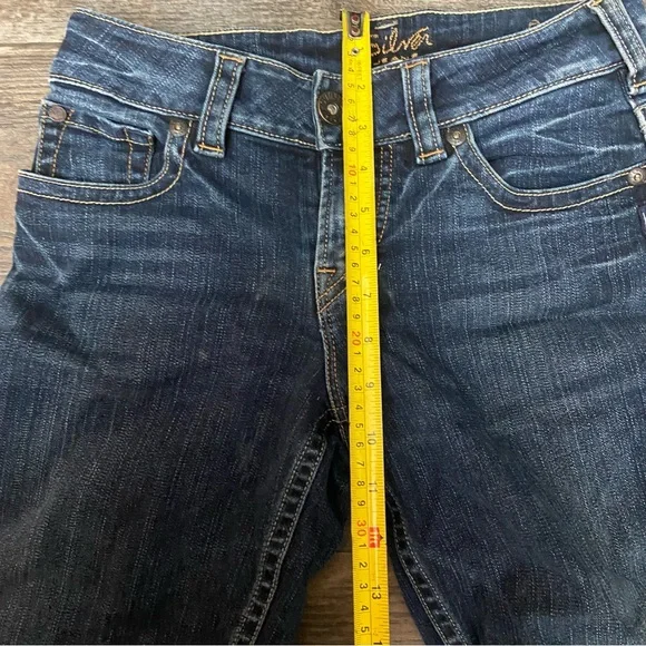 Silver Jeans Suki Capri Dark Blue Women's Jeans Size 27 - Picture 5 of 8
